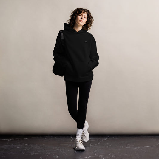 Sudadera con capucha sin cordón estilo oversize-Unisex